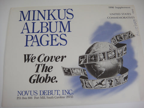Minkus 1990 United States Commemoratives Stamp Supplement 41 MUSC90