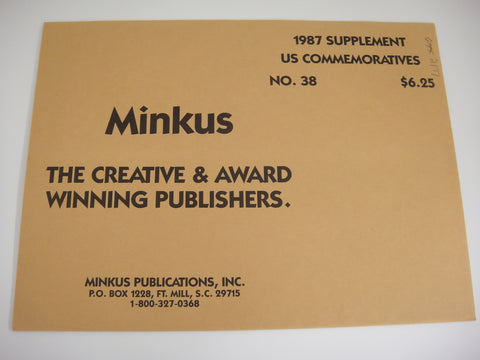 Minkus 1987 United States Commemoratives Stamp Supplement 38 MUSC87