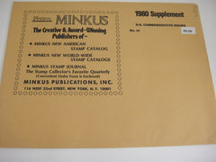 Minkus 1980 United States Commemoratives Stamp Supplement 31 MUSC80 NOS