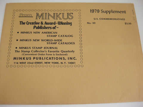 Minkus 1979 United States Commemoratives Stamp Supplement 30 MUSC79 NOS