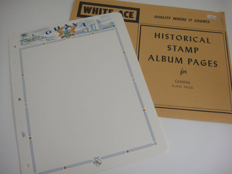 White Ace Ghana 10 Blank Supplement Pages NOS