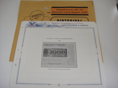 White Ace 1993 Bureau Souvenir Card Issues Supplement United States BC-22