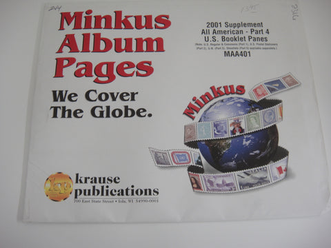 Minkus 2001 All American Part 4 US Booklet Panes Supplement MAA401
