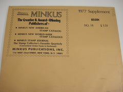 Minkus 1977 Belgium Stamp Album Supplement 18 NOS