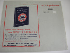 Minkus 1972 Belgium Stamp Album Supplement 13 NOS