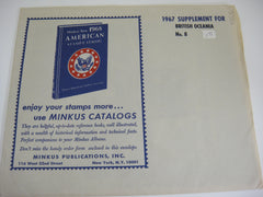 Minkus 1967 British Oceania Stamp Album Supplement 8 NOS