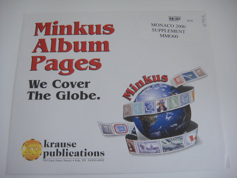 Minkus 2000 Monaco Stamp Album Supplement MMO00