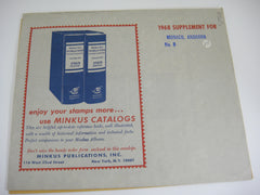 Minkus 1968 Monaco Andorra Stamp Album Supplement 8 NOS