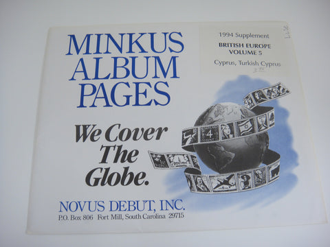 Minkus 1994 British Europe Cyprus Volume 5 Album Supplement