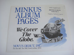 Minkus 1994 British Europe Cyprus Volume 5 Album Supplement