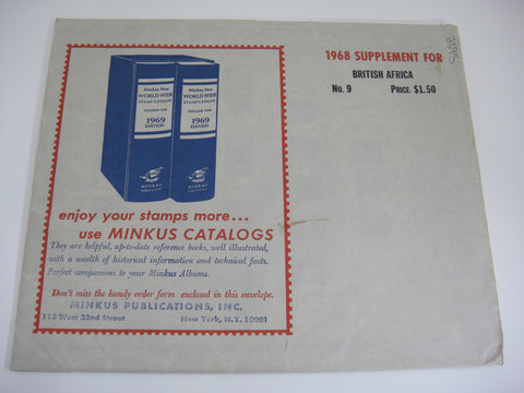 Minkus 1968 British Africa Stamp Album Supplement 9 NOS