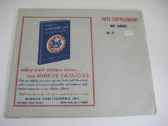 Minkus 1971 British America Stamp Album Supplement 12 NOS