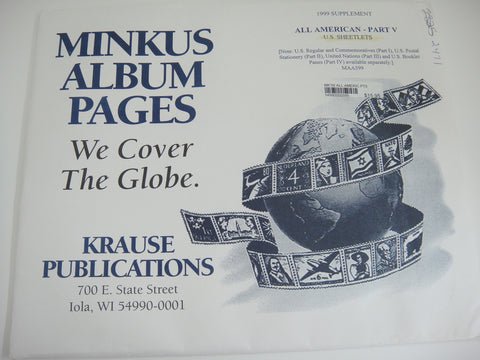 Minkus 1999 All American Part 5 Sheetlets Supplement United States MAA599