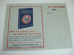 Minkus 1971 Ghana Stamp Album Supplement 14NOS