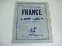Minkus 1964 France Stamp Album Supplement 6 NOS
