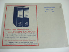 Minkus 1969 Canada Stamp Album Supplement #11 New Old Stock