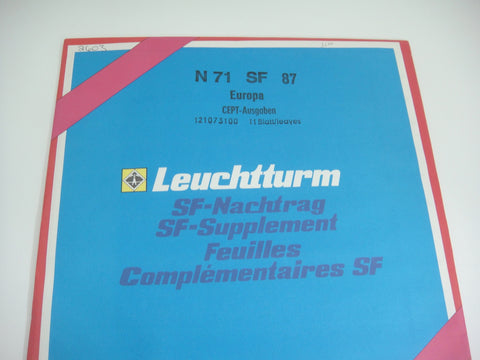 Lighthouse 1987 Europa Hingeless Stamp Album Supplement Europe N71SF87