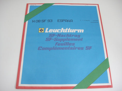 Lighthouse 1993 Spain Hingeless Stamp Album Supplement N08SF93