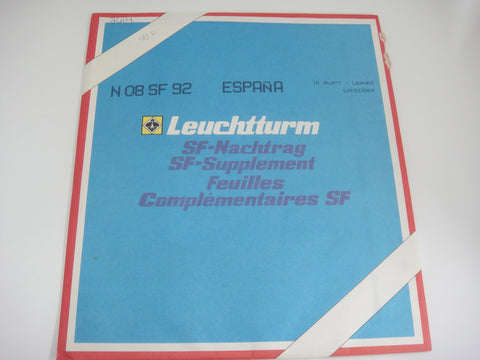 Lighthouse 1992 Spain Hingeless Stamp Album Supplement N08SF92