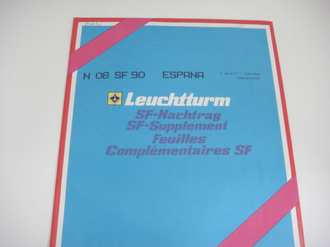 Lighthouse 1990 Spain Hingeless Stamp Album Supplement N08SF90