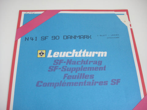 Lighthouse 1990 Denmark Hingeless Stamp Album Supplement N41SF90