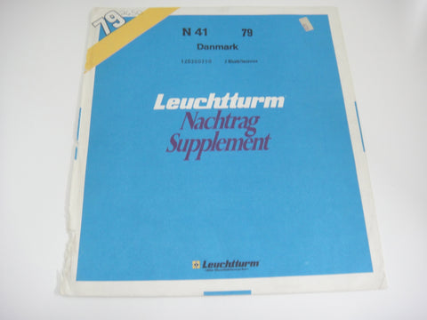 Lighthouse 1979 Denmark Stamp Album Supplement N4179 NOS
