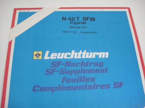 Lighthouse 1988 Cyprus Turkish Post Stamp Album Supplement N48TSF88