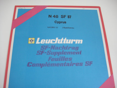 Lighthouse 1987 Cyprus Hingeless Stamp Album Supplement N48SF87