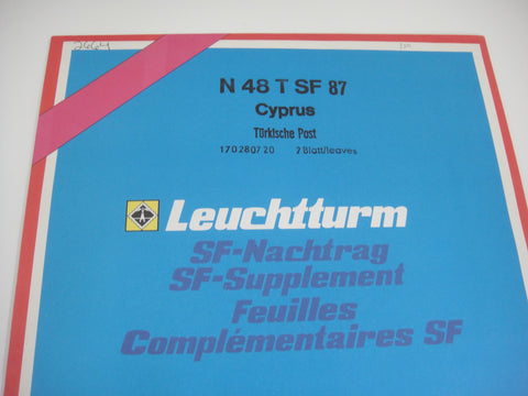 Lighthouse 1987 Cyprus Turkish Post Hingeless Stamp Album Supplement N48TSF87