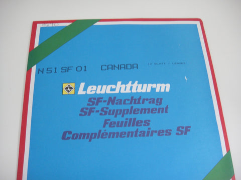 Lighthouse 2001 Canada Hingeless Stamp Album Supplement N51SF01