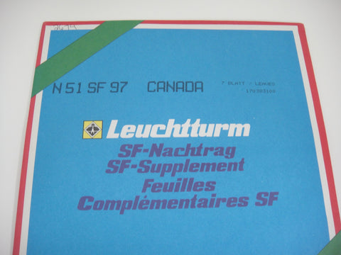 Lighthouse 1997 Canada Hingeless Stamp Album Supplement N51SF97