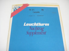 Lighthouse 1978 Canada Stamp Album Supplement N5178