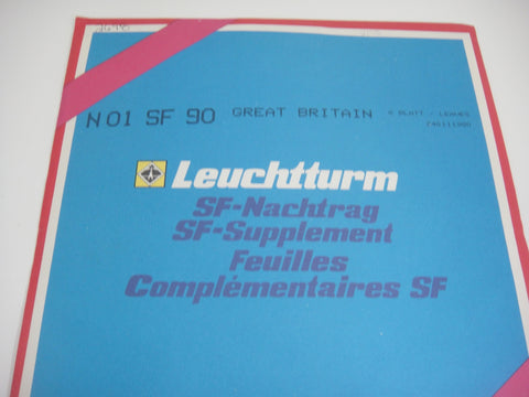 Lighthouse 1990 Great Britain Hingeless Stamp Album Supplement N01SF90