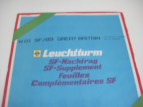 Lighthouse 1989 Great Britain Hingeless Stamp Album Supplement N01SF89