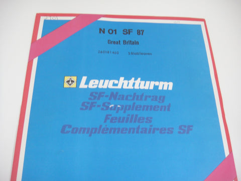 Lighthouse 1987 Great Britain Hingeless Stamp Album Supplement N01SF87