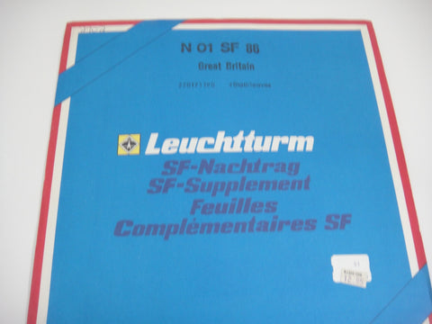 Lighthouse 1986 Great Britain Hingeless Stamp Album Supplement N01SF86