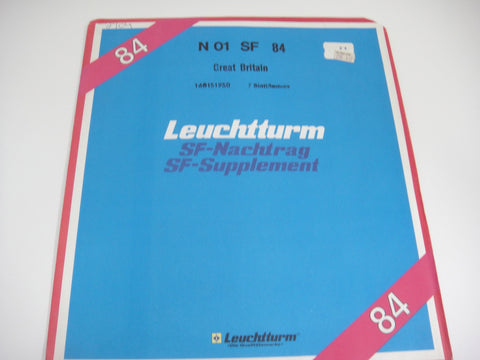 Lighthouse 1984 Great Britain Hingeless Stamp Album Supplement N01SF84