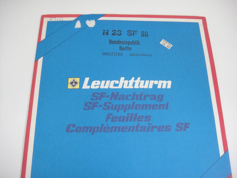 Lighthouse 1986 Federal Republic of Berlin Stamp Album Supplement N23SF86