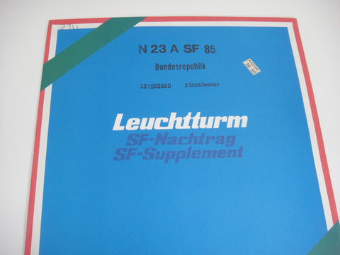 Lighthouse 1985 Federal Republic of Berlin Hingeless Stamp Album Supplement N23ASF85