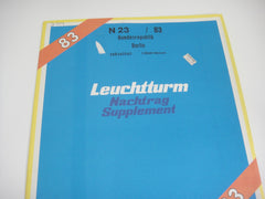 Lighthouse 1983 Berlin Stamp Album Supplement N23/83