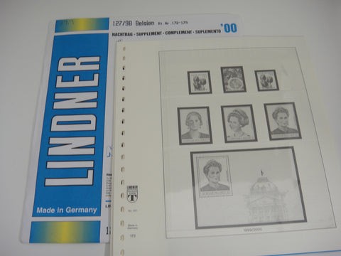 Lindner 2000 Belgium Hingeless Stamp Album Supplement 127/98