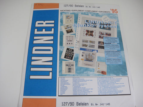 Lindner 1995 Belgium Hingeless Stamp Album Supplement 127/90