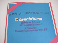 Lighthouse 1994 Australia Hingelss Stamp Album Supplement N98SF94