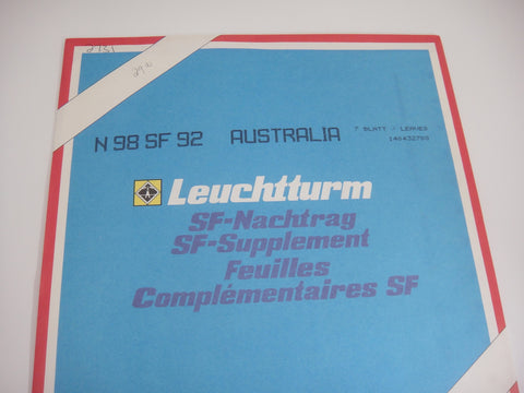 Lighthouse 1992 Australia Hingeless Stamp Album Supplement  N98SF92