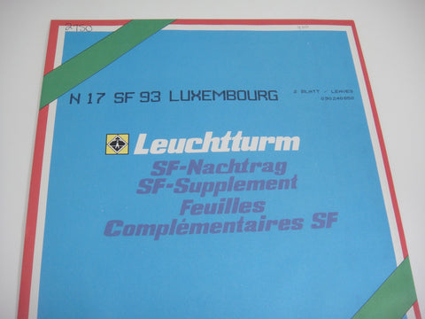 Lighthouse 1993 Luxembourg Hingeless Stamp Supplement N17SF93