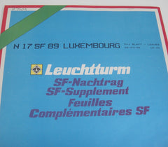 Lighthouse 1989 Luxembourg Hingeless Stamp Supplement N17SF89