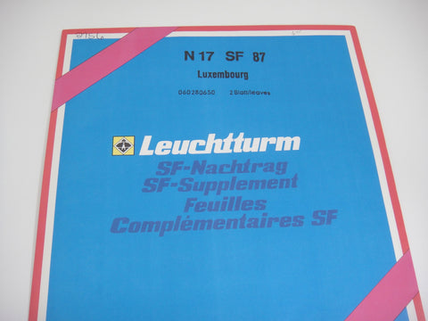 Lighthouse 1987 Luxembourg Hingeless Stamp Supplement N17SF87