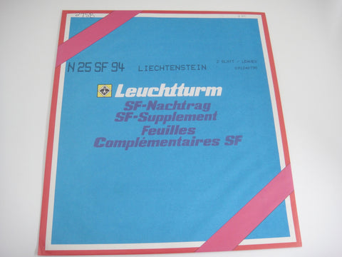 Lighthouse 1994 Liechtenstein Hingeless Stamp Album Supplement N25SF94