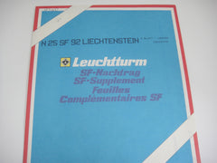 Lighthouse 1992 Liechtenstein Hingeless Stamp Album Supplement N25SF92