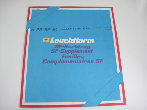 Lighthouse 1991 Liechtenstein Hingeless Stamp Album Supplement N25SF91